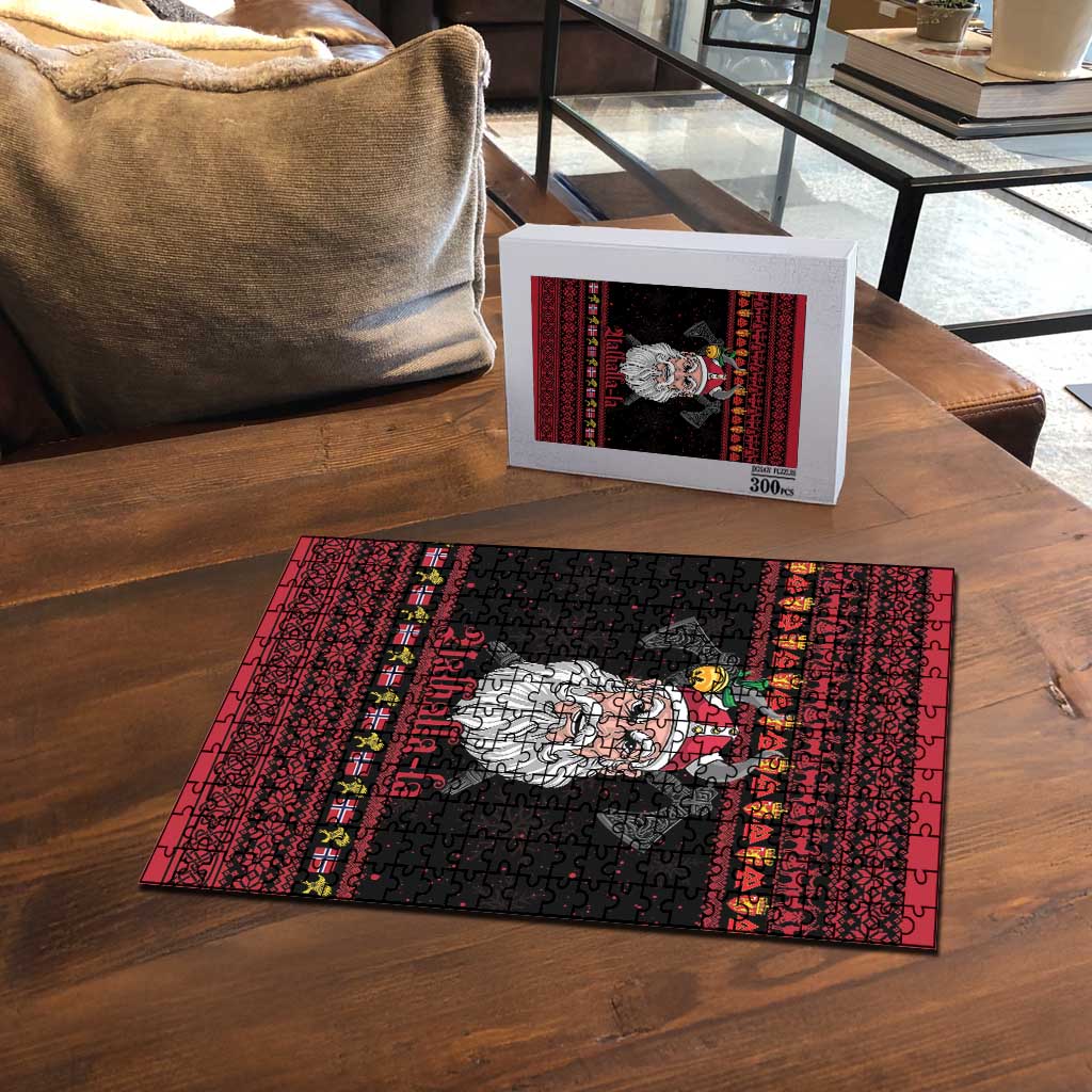 Norway Christmas Puzzle Valhalla La La Viking Santa - Wonder Print Shop