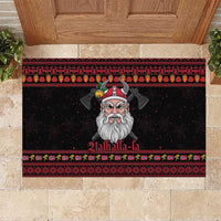 Norway Christmas Rubber Doormat Valhalla La La Viking Santa - Wonder Print Shop