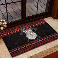 Norway Christmas Rubber Doormat Valhalla La La Viking Santa - Wonder Print Shop