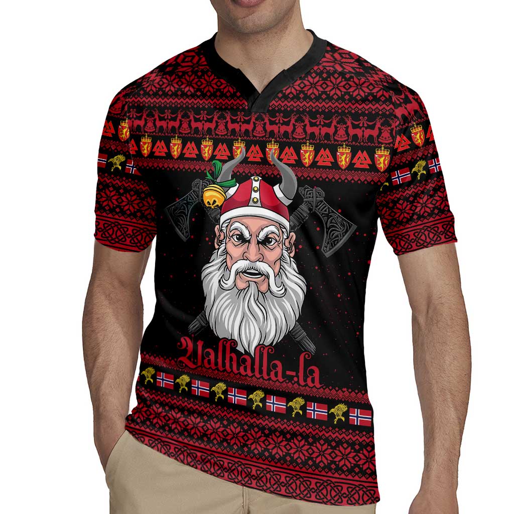 Norway Christmas Rugby Jersey Valhalla La La Viking Santa - Wonder Print Shop