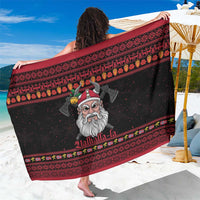 Norway Christmas Sarong Valhalla La La Viking Santa - Wonder Print Shop