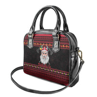 Norway Christmas Shoulder Handbag Valhalla La La Viking Santa - Wonder Print Shop