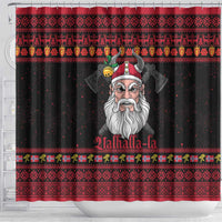 Norway Christmas Shower Curtain Valhalla La La Viking Santa - Wonder Print Shop