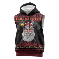 Norway Christmas Sleeveless Hoodie Valhalla La La Viking Santa - Wonder Print Shop