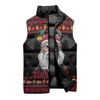 Norway Christmas Sleeveless Puffer Jacket Valhalla La La Viking Santa - Wonder Print Shop