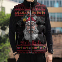 Norway Christmas Sleeveless Puffer Jacket Valhalla La La Viking Santa - Wonder Print Shop