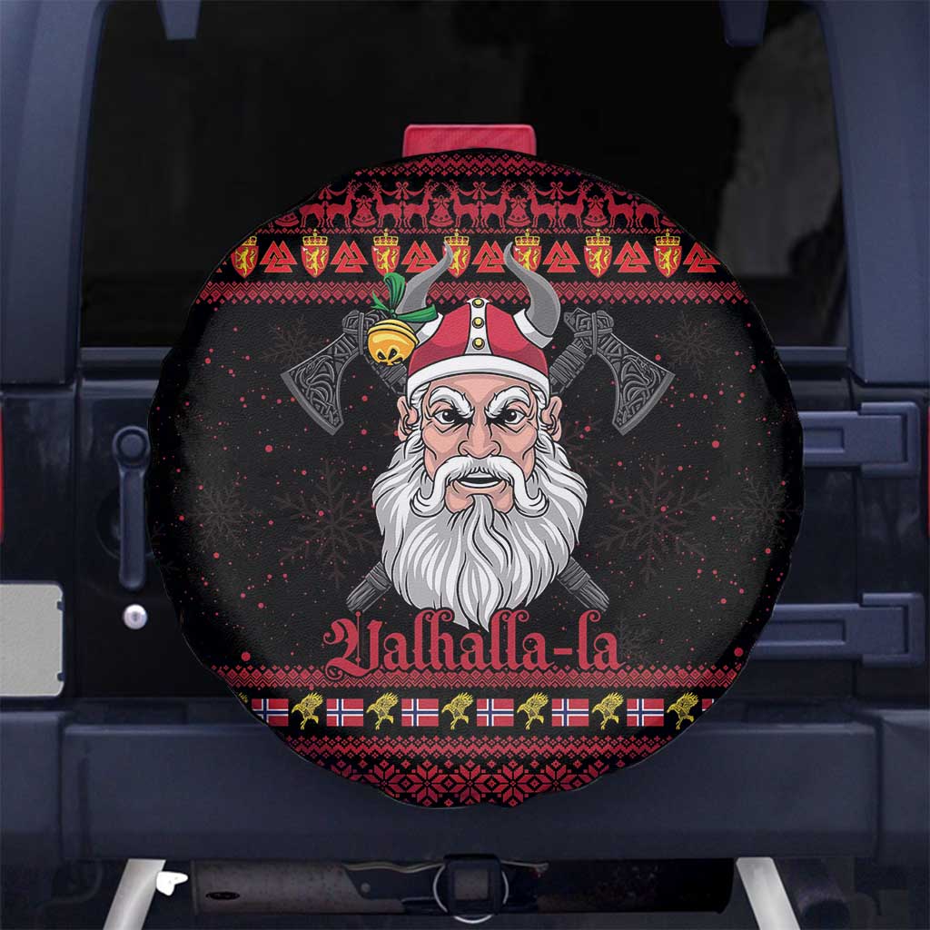 Norway Christmas Spare Tire Cover Valhalla La La Viking Santa - Wonder Print Shop