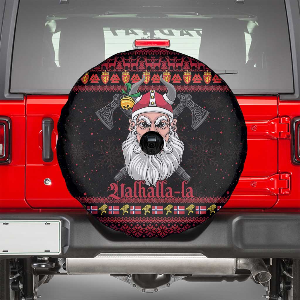 Norway Christmas Spare Tire Cover Valhalla La La Viking Santa - Wonder Print Shop