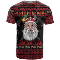 Norway Christmas T Shirt Valhalla La La Viking Santa - Wonder Print Shop
