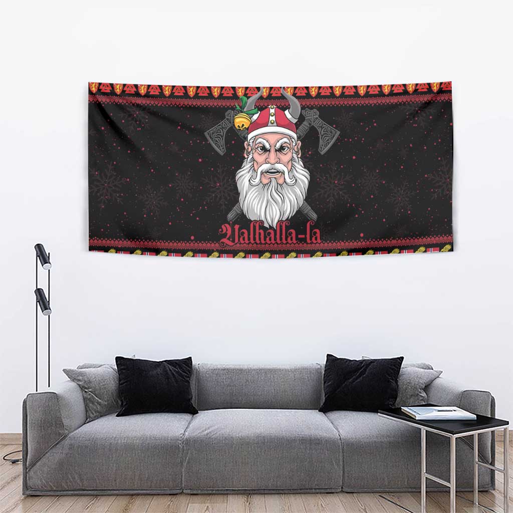 Norway Christmas Tapestry Valhalla La La Viking Santa - Wonder Print Shop