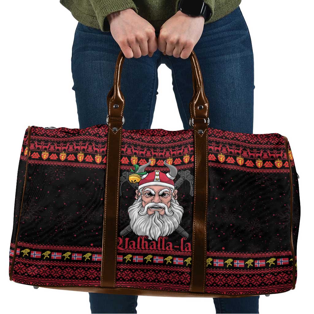 Norway Christmas Travel Bag Valhalla La La Viking Santa - Wonder Print Shop