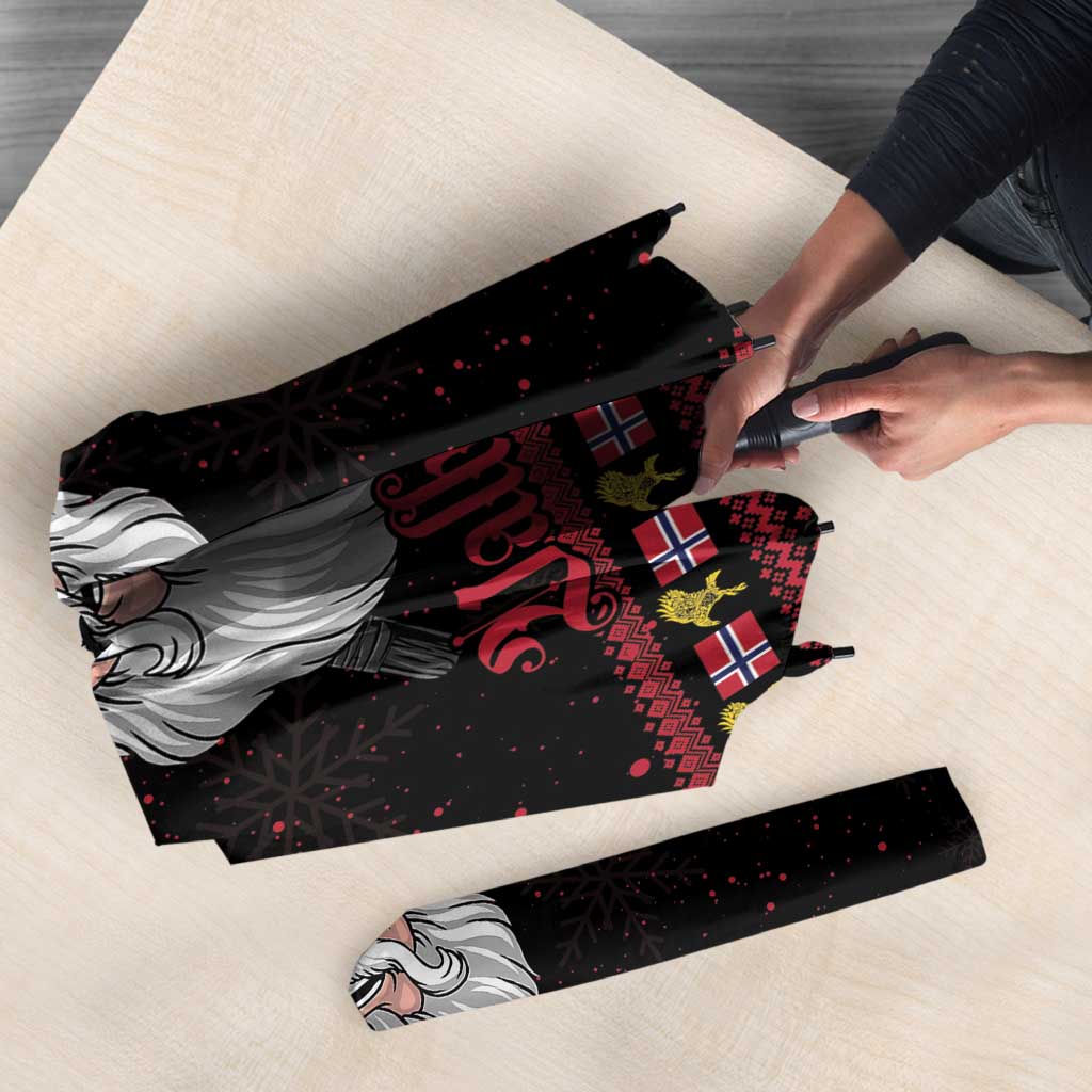 Norway Christmas Umbrella Valhalla La La Viking Santa - Wonder Print Shop