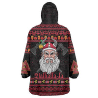 Norway Christmas Wearable Blanket Hoodie Valhalla La La Viking Santa - Wonder Print Shop