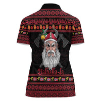 Norway Christmas Women Polo Shirt Valhalla La La Viking Santa - Wonder Print Shop
