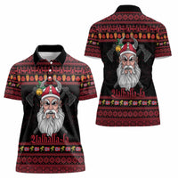 Norway Christmas Women Polo Shirt Valhalla La La Viking Santa - Wonder Print Shop