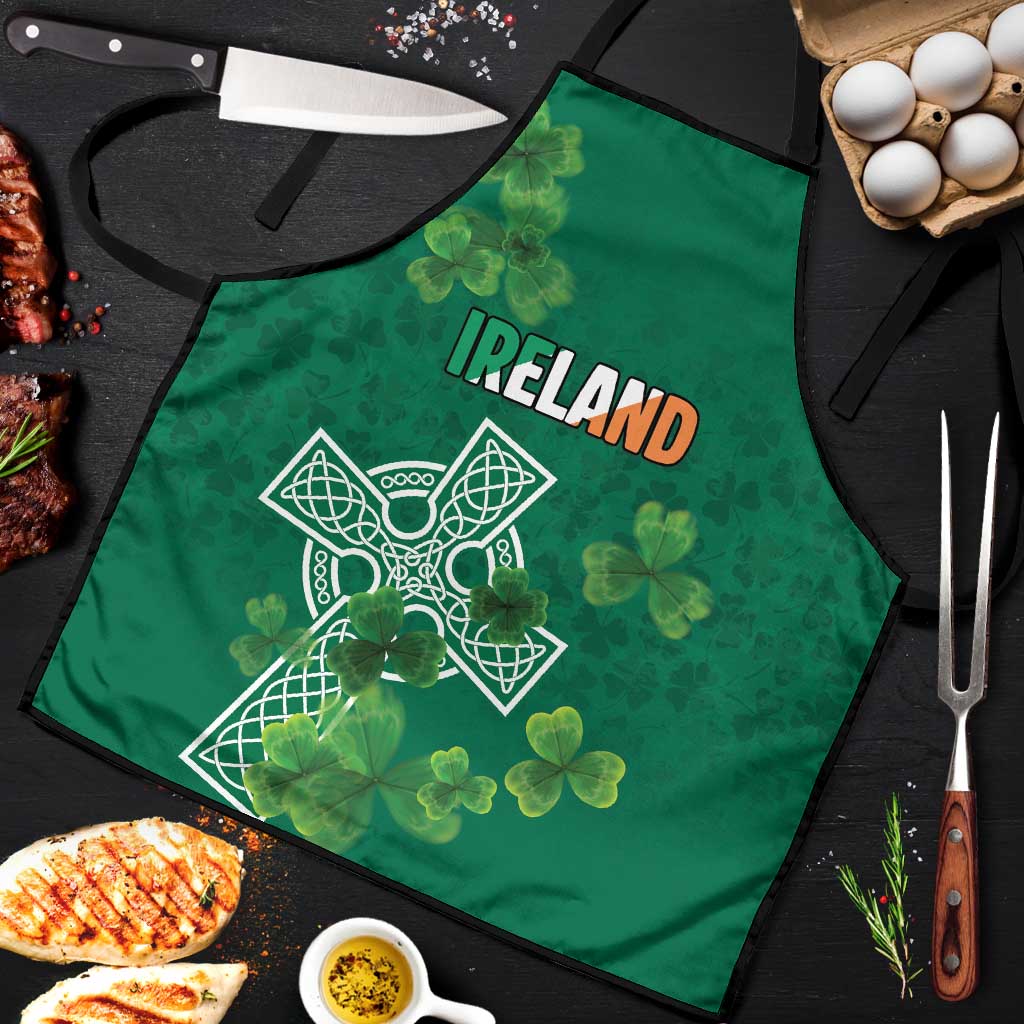 Ireland Cross Celtic Apron Irish Pride Shamrock - Wonder Print Shop