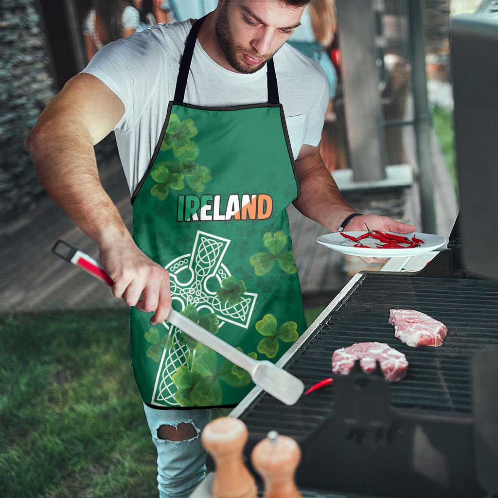 Ireland Cross Celtic Apron Irish Pride Shamrock - Wonder Print Shop