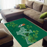 Ireland Cross Celtic Area Rug Irish Pride Shamrock - Wonder Print Shop