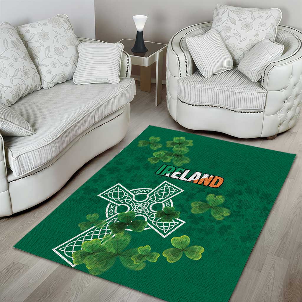 Ireland Cross Celtic Area Rug Irish Pride Shamrock - Wonder Print Shop