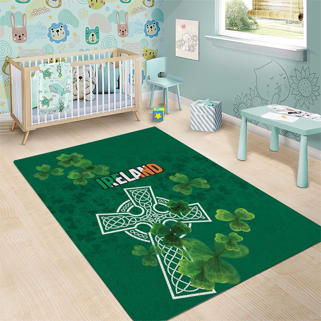 Ireland Cross Celtic Area Rug Irish Pride Shamrock - Wonder Print Shop