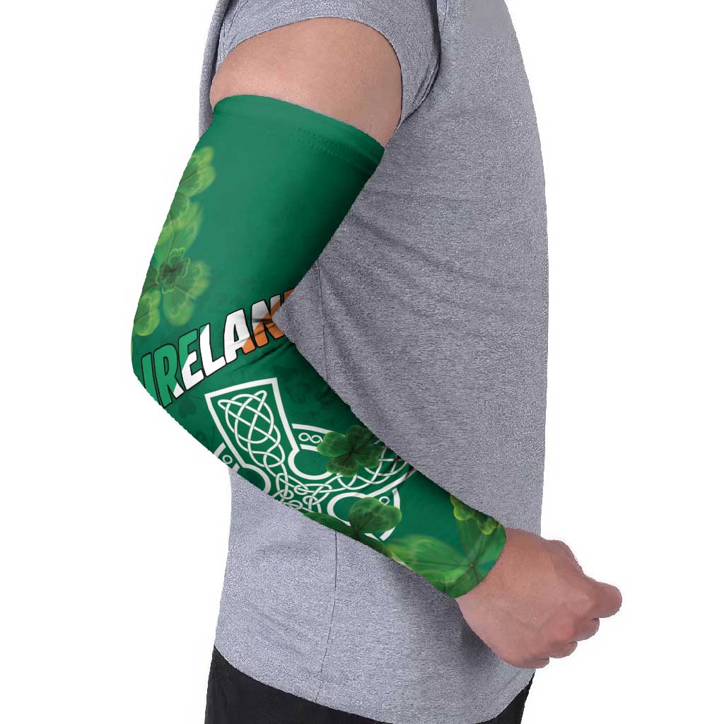 Ireland Cross Celtic Personalized Arm Sleeves Irish Pride Shamrock - Wonder Print Shop