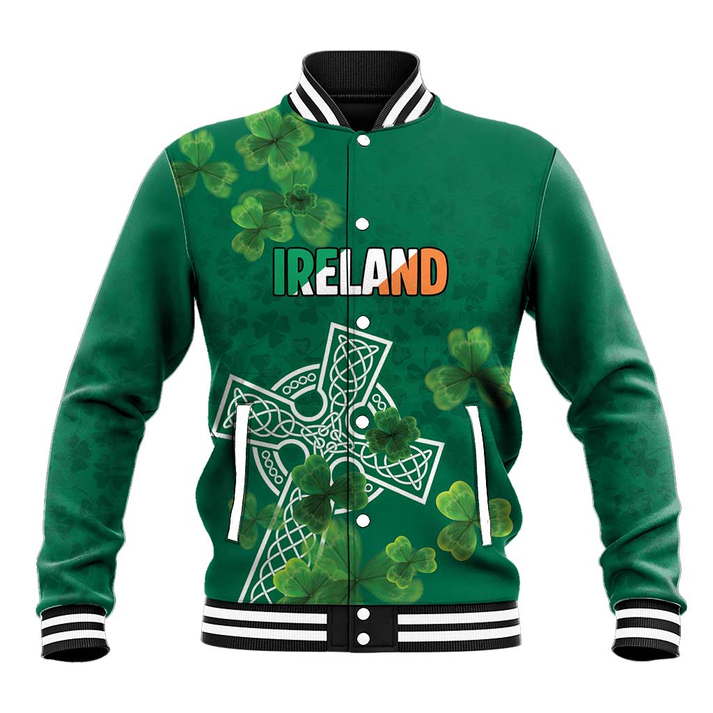 Ireland Cross Celtic Personalized Baseball Jacket Irish Pride Shamrock - Wonder Print Shop