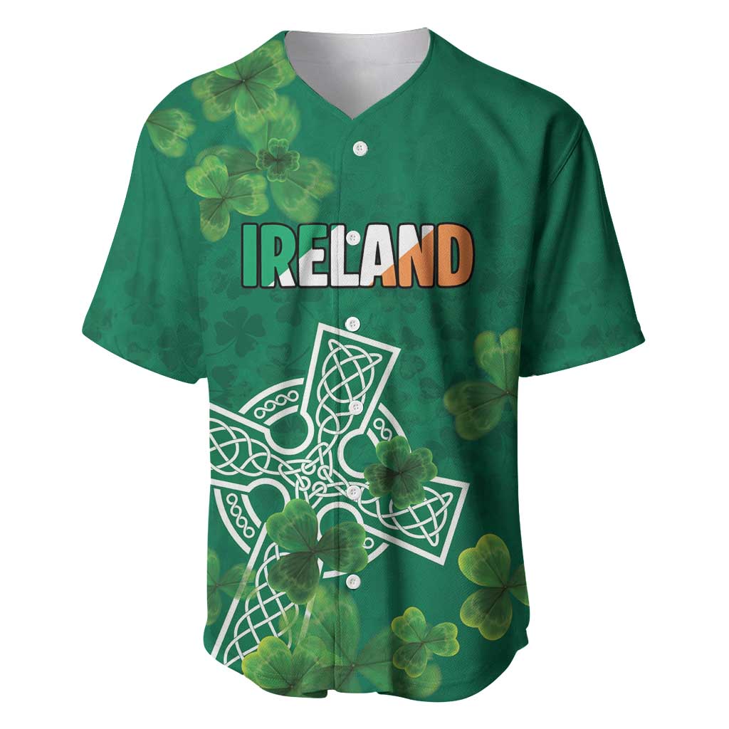 Ireland Cross Celtic Personalized Baseball Jersey Irish Pride Shamrock - Wonder Print Shop
