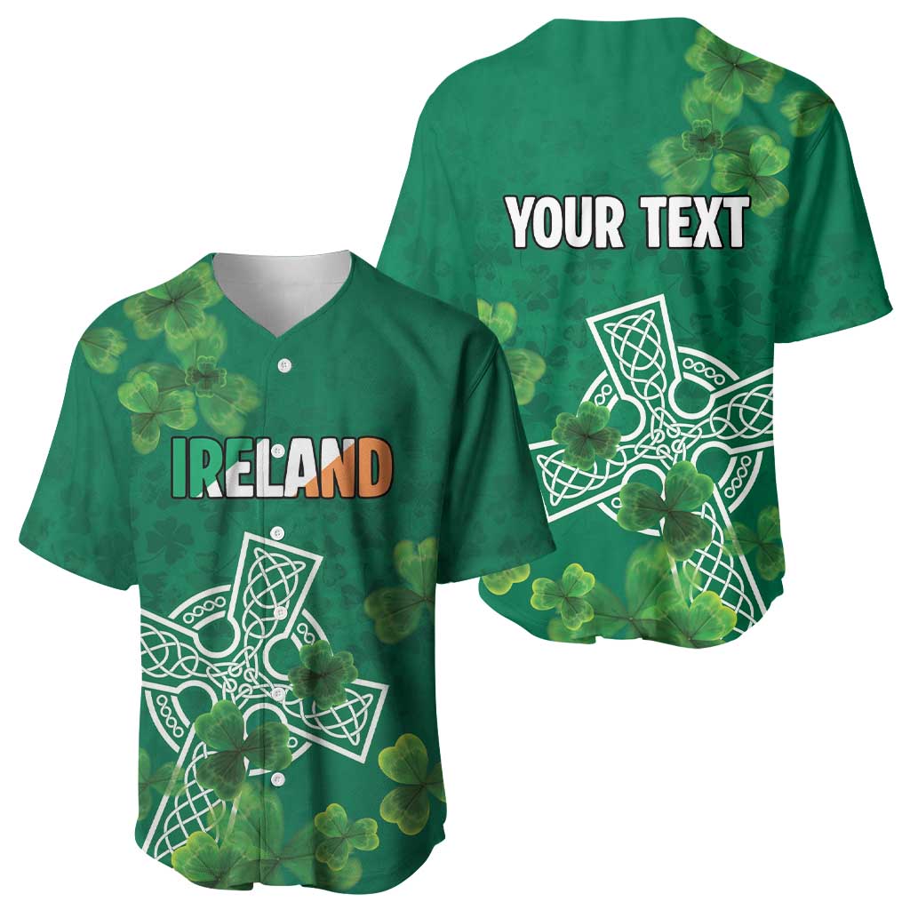 Ireland Cross Celtic Personalized Baseball Jersey Irish Pride Shamrock - Wonder Print Shop
