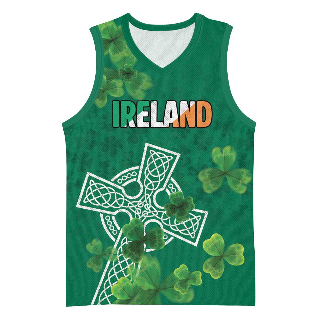 Ireland Cross Celtic Personalized Basketball Jersey Irish Pride Shamrock - Wonder Print Shop