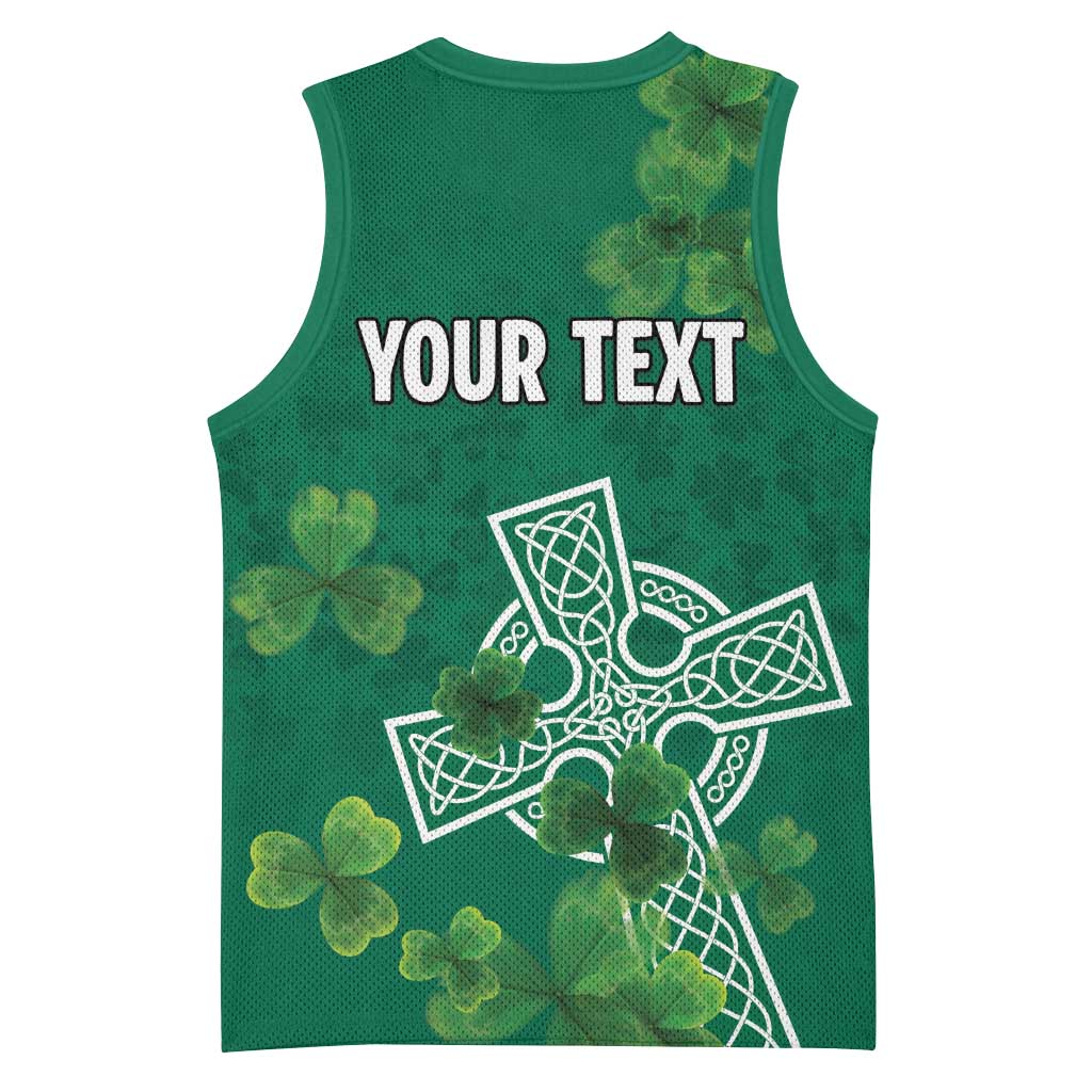Ireland Cross Celtic Personalized Basketball Jersey Irish Pride Shamrock - Wonder Print Shop