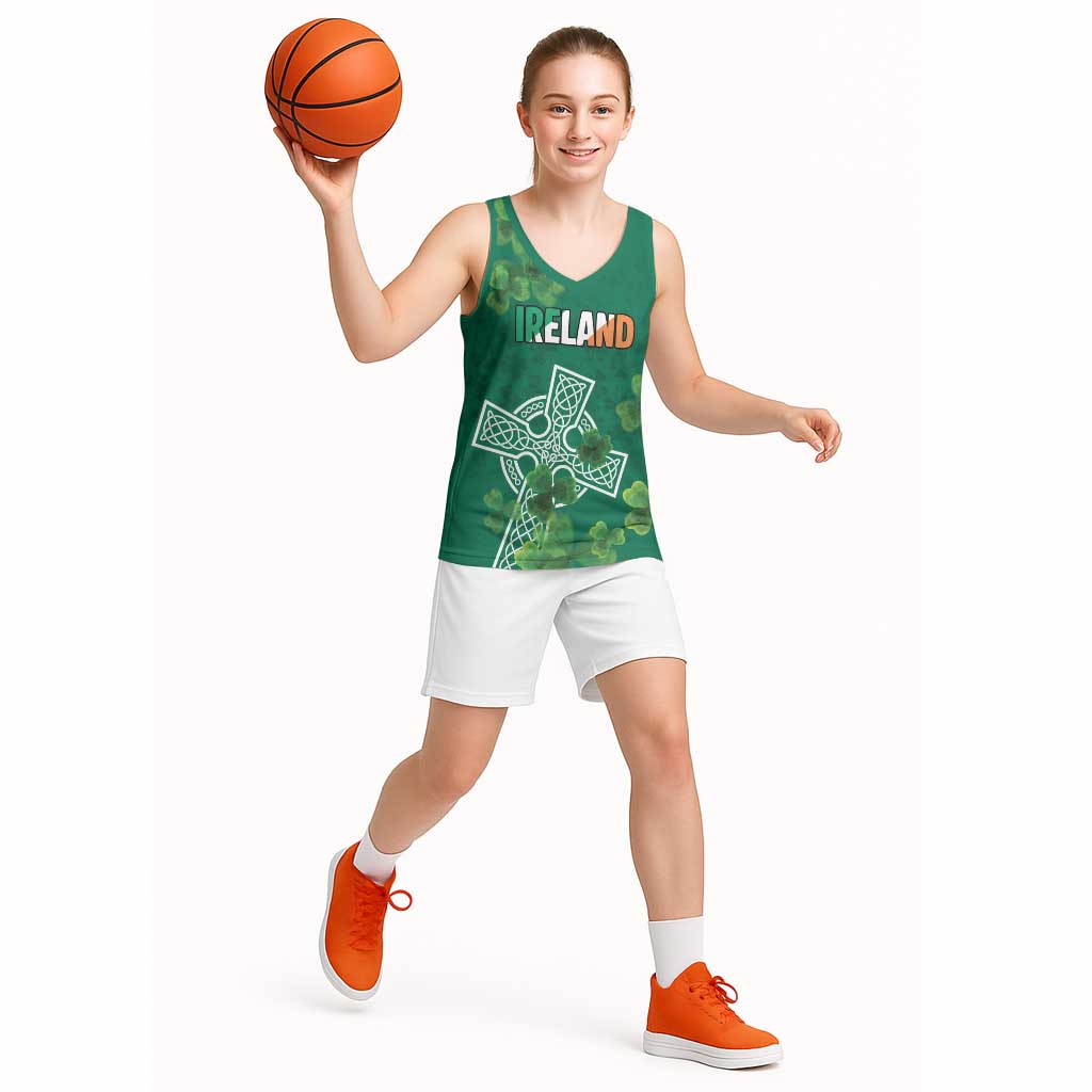Ireland Cross Celtic Personalized Basketball Jersey Irish Pride Shamrock - Wonder Print Shop