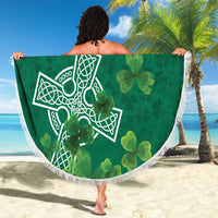 Ireland Cross Celtic Beach Blanket Irish Pride Shamrock - Wonder Print Shop