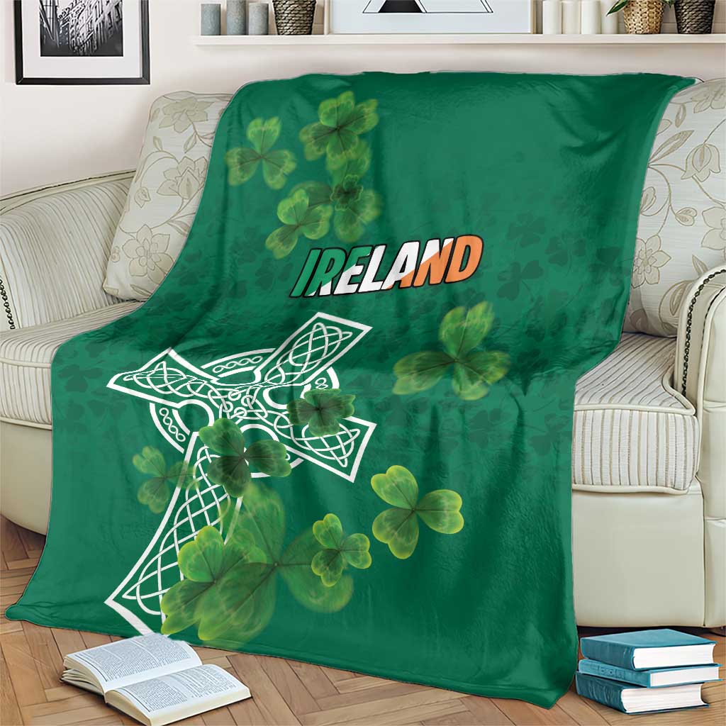 Ireland Cross Celtic Blanket Irish Pride Shamrock - Wonder Print Shop
