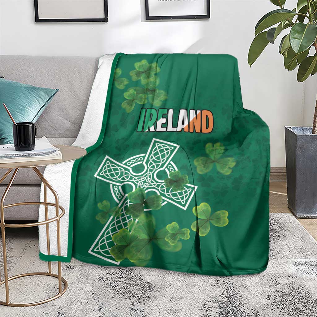 Ireland Cross Celtic Blanket Irish Pride Shamrock - Wonder Print Shop