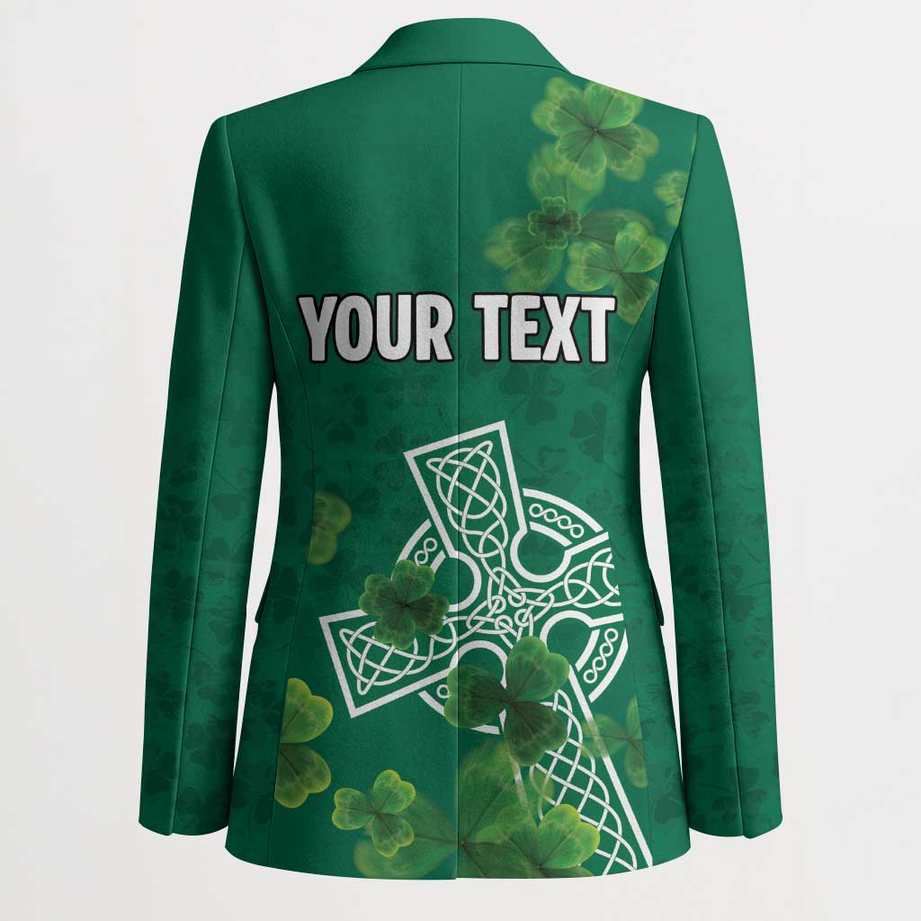Ireland Cross Celtic Personalized Blazer Irish Pride Shamrock - Wonder Print Shop