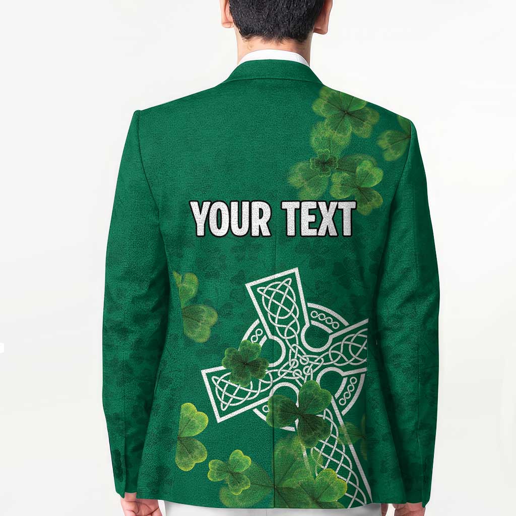 Ireland Cross Celtic Personalized Blazer Irish Pride Shamrock - Wonder Print Shop