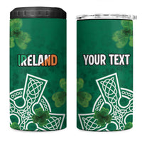 Ireland Cross Celtic Personalized 4 in 1 Can Cooler Tumbler Irish Pride Shamrock - Wonder Print Shop