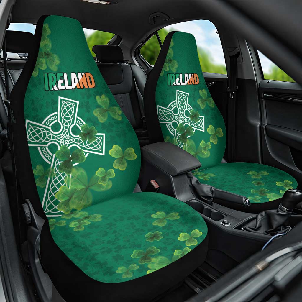 Ireland Cross Celtic Car Seat Cover Irish Pride Shamrock - Wonder Print Shop