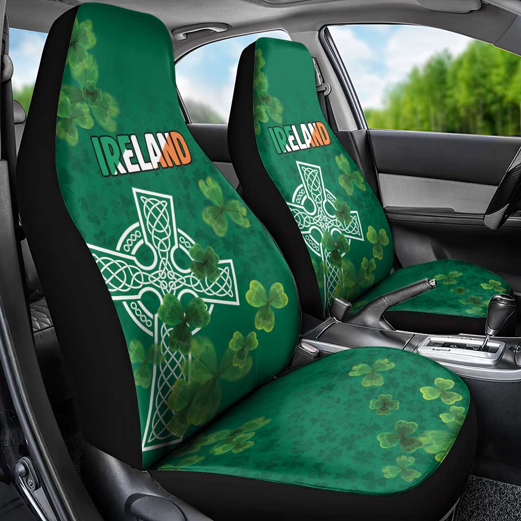 Ireland Cross Celtic Car Seat Cover Irish Pride Shamrock - Wonder Print Shop