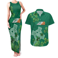 Ireland Cross Celtic Personalized Couples Matching Tank Maxi Dress and Hawaiian Shirt Irish Pride Shamrock - Wonder Print Shop