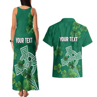 Ireland Cross Celtic Personalized Couples Matching Tank Maxi Dress and Hawaiian Shirt Irish Pride Shamrock - Wonder Print Shop