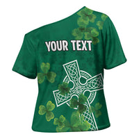 Ireland Cross Celtic Personalized Cross Shoulder Shirt Irish Pride Shamrock - Wonder Print Shop
