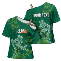 Ireland Cross Celtic Personalized Cross Shoulder Shirt Irish Pride Shamrock - Wonder Print Shop