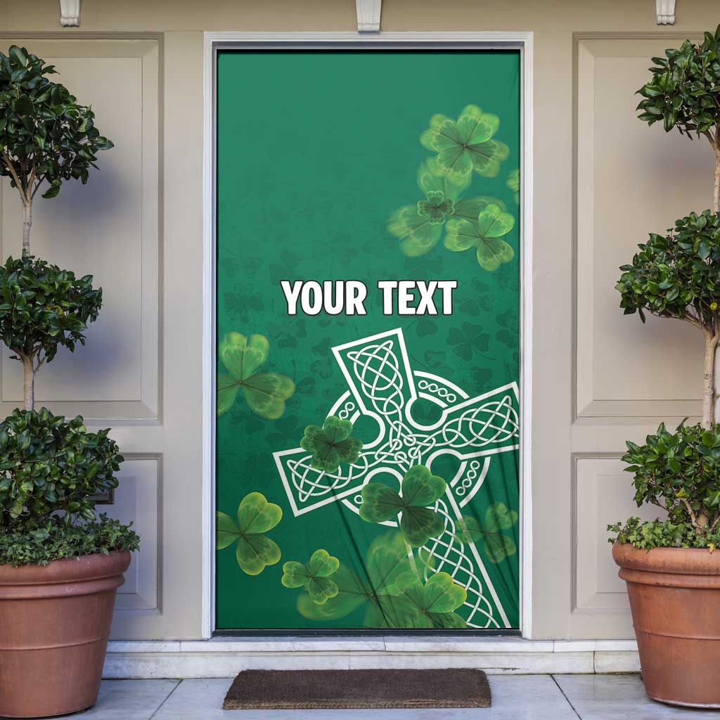 Ireland Cross Celtic Personalized Door Cover Irish Pride Shamrock - Wonder Print Shop