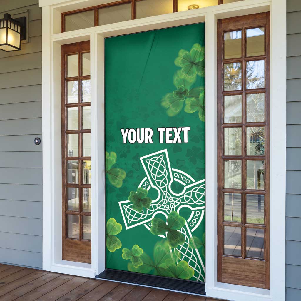 Ireland Cross Celtic Personalized Door Cover Irish Pride Shamrock - Wonder Print Shop