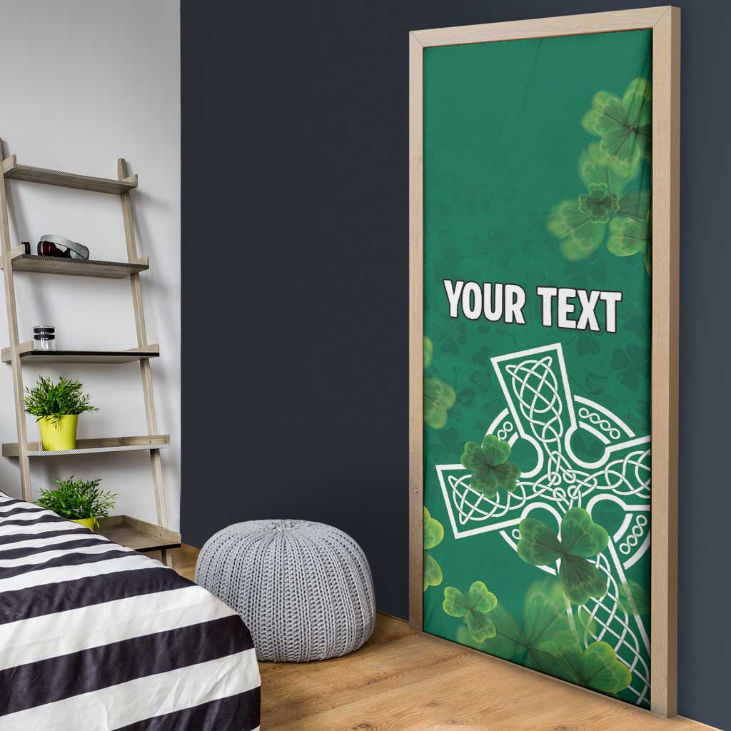 Ireland Cross Celtic Personalized Door Cover Irish Pride Shamrock - Wonder Print Shop