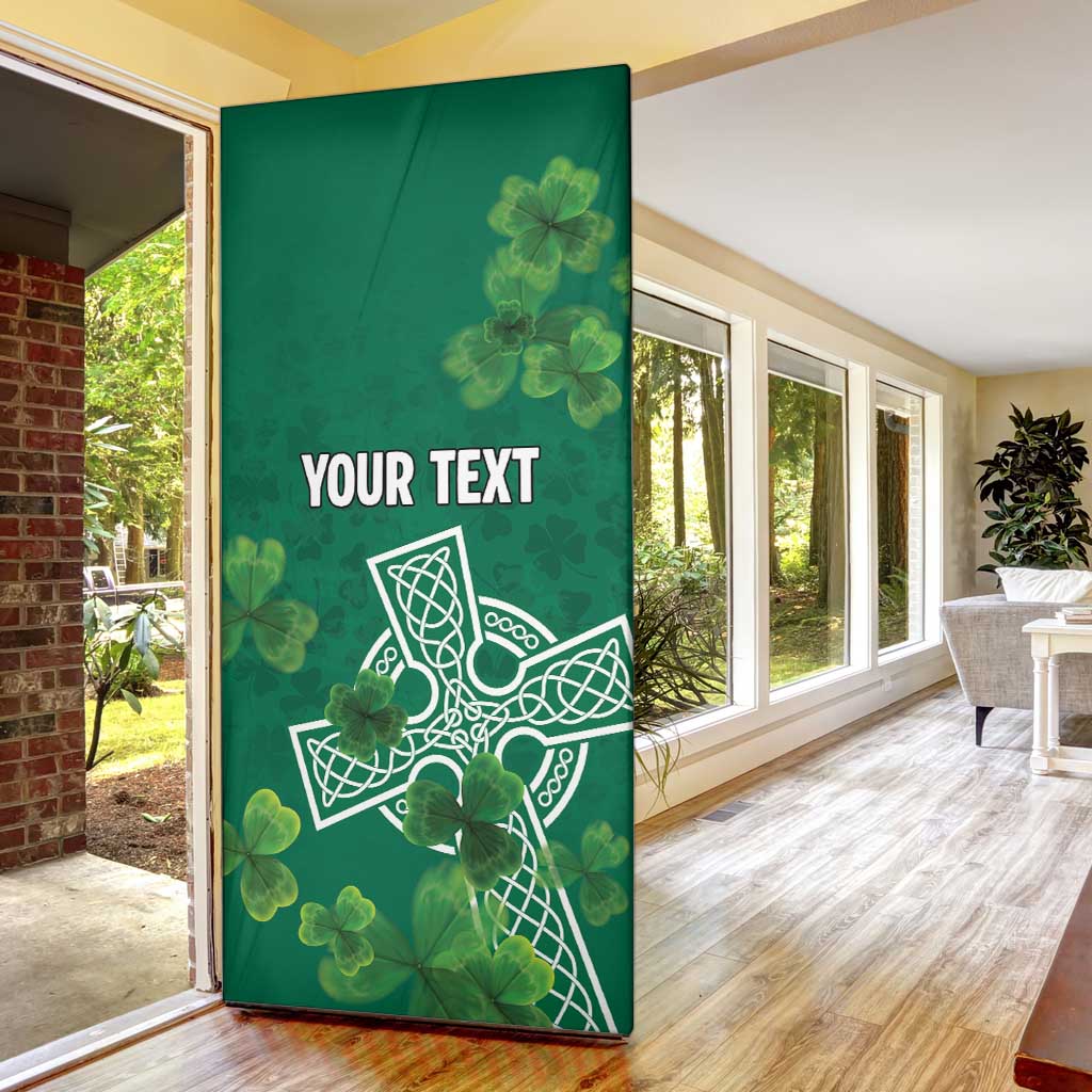 Ireland Cross Celtic Personalized Door Cover Irish Pride Shamrock - Wonder Print Shop