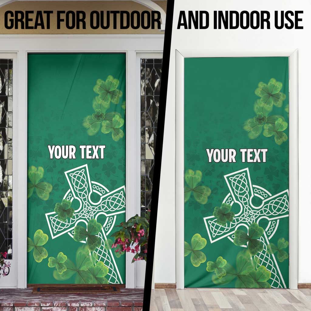 Ireland Cross Celtic Personalized Door Cover Irish Pride Shamrock - Wonder Print Shop