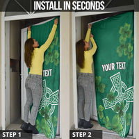 Ireland Cross Celtic Personalized Door Cover Irish Pride Shamrock - Wonder Print Shop