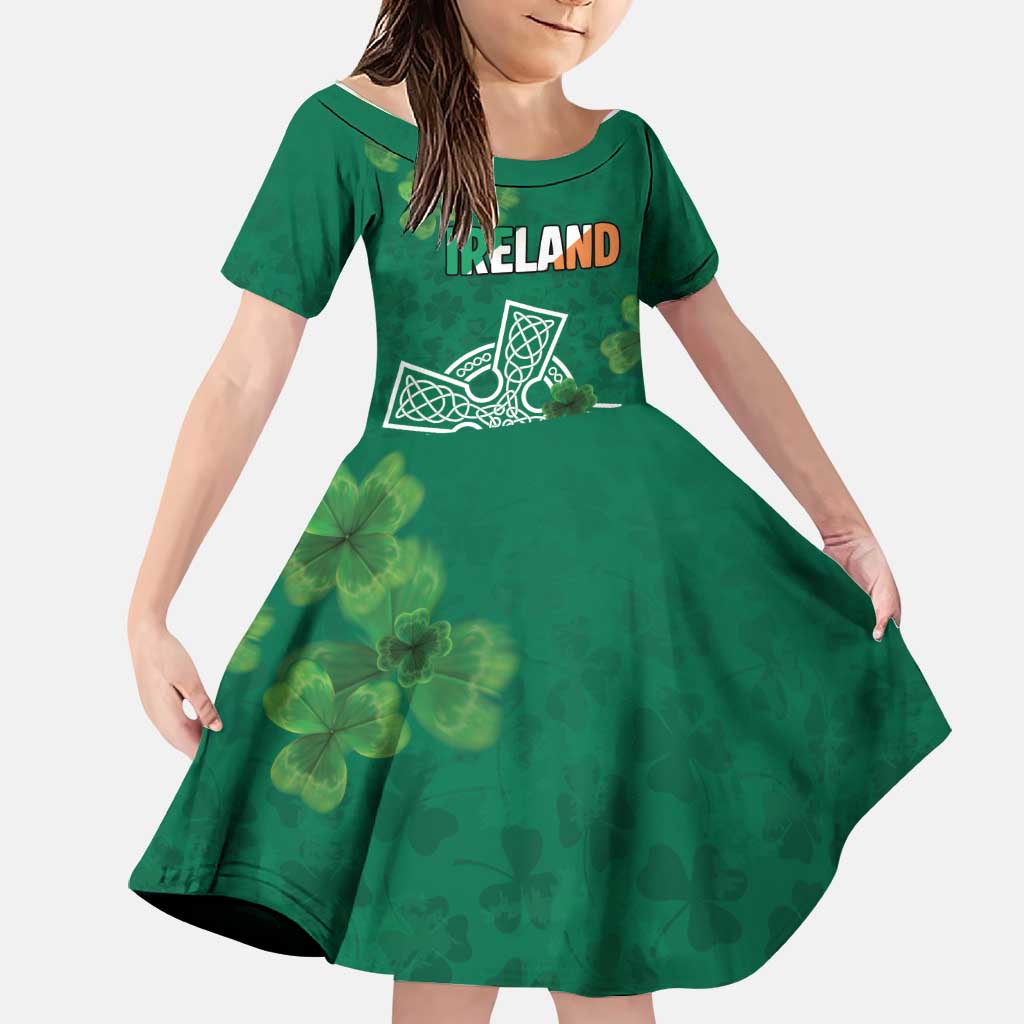 Ireland Cross Celtic Personalized Family Matching Mermaid Dress and Hawaiian Shirt Irish Pride Shamrock - Wonder Print Shop